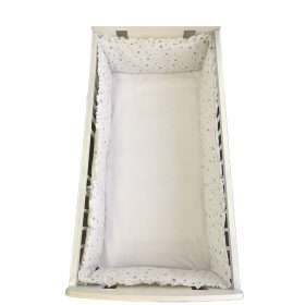 Pamut szürke csillagos rácsvédő 24 x 360