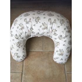 Szürke rókás szoptatós párna